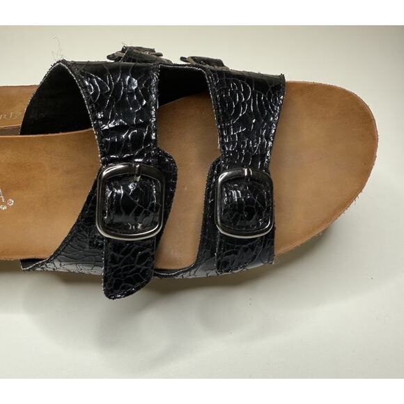 Patrizia by Spring Step Norah Espadrille Womens 41 Black Platform Slide US 10 - Picture 7 of 11
